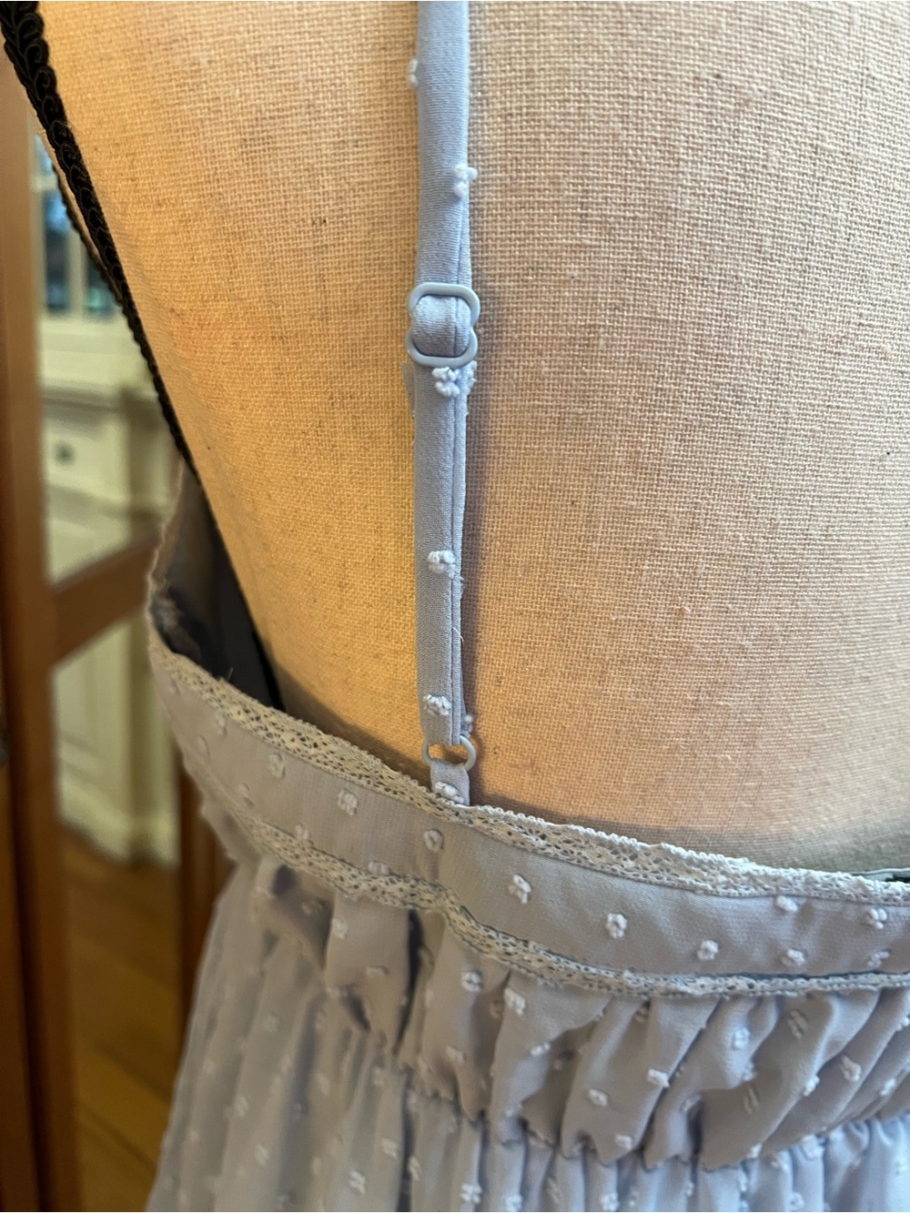 Lulu's Light Blue Swiss Dot Mini Dress - Picture 5 of 7